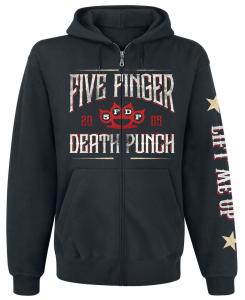 Куртка с капюшоном Five Finger Death Punch Laurel Emblem, черный