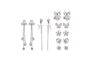 CHIMERA Синтетические циркониевые сверкающие роскошные серьги-гвоздики для женщин