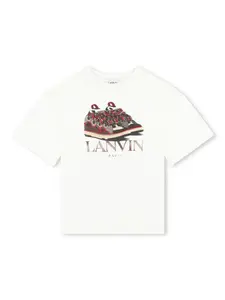 Футболка с логотипом Lanvin Enfant, белый
