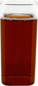 Набор из 2 квадратных стаканов из боросиликатного стекла, термостойкий, 400 мл Almina