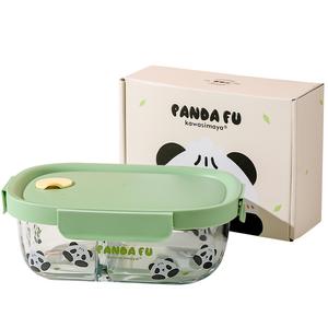 Термостойкие стеклянные ланчбоксы KAWASIMAYA, зеленый