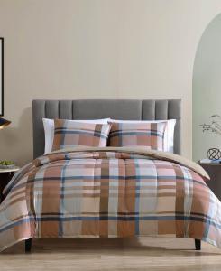 Комплект постельного белья Harper Plaid из 3 предметов Macy's, Rust