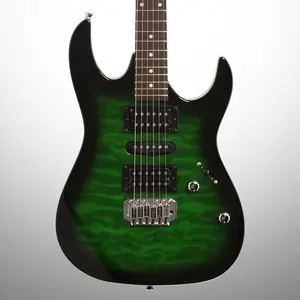 Электрогитара Ibanez GRX70QA, прозрачный зеленый градиент