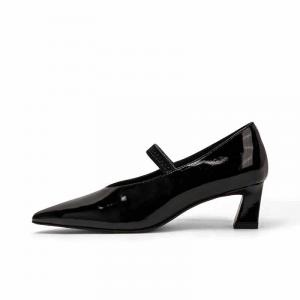 Туфли Мэри Джейн на массивном каблуке для женщин SHOEMAKER QUEEN, Black