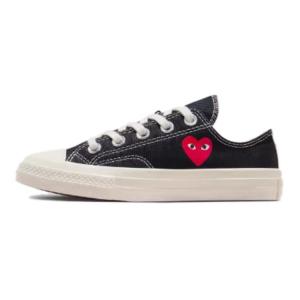 Чак 70 Comme Des Garçons PLAY X Low PS 'Одиночное сердце - Черный' Converse, Черный/Красный