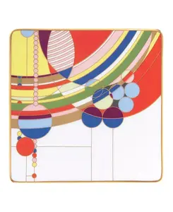 Фрэнк Ллойд Райт, марш, воздушные шары, квадратная тарелка Noritake, multi