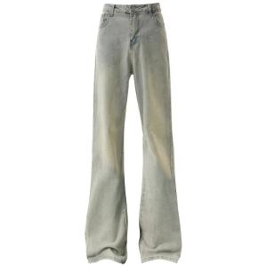 Джинсы Unisex Moderate Straight Fit HUANQIU, желтый mud[upgraded]