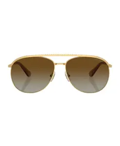 Женские солнцезащитные очки Swarovski 0sk7005 авиатор золотистые с градиентом Polar коричневый 4004t5 58 Swarovski, желтый