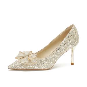 Женские туфли на тонком каблуке, цвет шампанского Lanza, Champagne