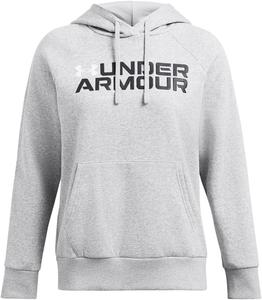 Толстовка Under Armour unisex-adult Rival Fleece Wordmark, Mod Gray Light Heather