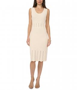 Платье Vince Camuto Pointelle Tank Dress With Scallop Edge, Birch