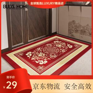 Budis Ковер 80х120 см для прихожей, китайский стиль, уличный, влагонепроницаемый, противоскользящий, с грязесчищающим эффектом