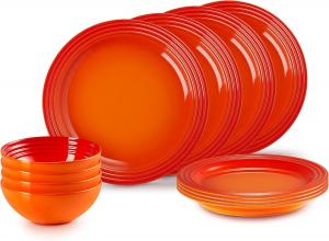 Набор посуды из каменной керамики Le Creuset, 12 предметов, цвет красный