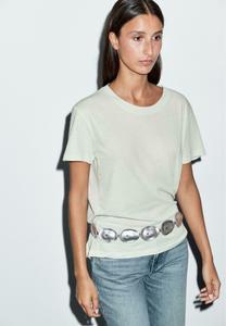 Футболка Massimo Dutti LIGHTWEIGHT SHORT SLEEVE, Light Blue