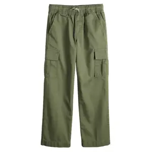 Штаны карго с открытыми штанинами для мальчиков 4-12 лет Jumping Beans, зеленый