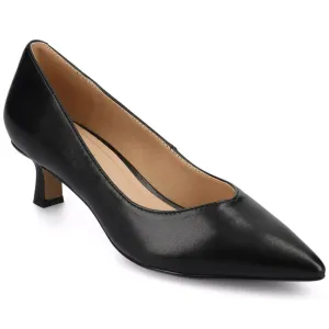 Женские туфли Pammie средней и широкой полноты без застежек на каблуке-рюмочке Journee, черный