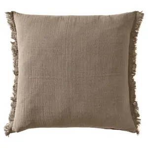 Кружевной чехол на подушку, светло-серый/коричневый, 50х50 см, VALLKRASSING IKEA