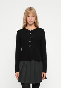 Кардиган ONLY ONLMELLI O NECK BUTTON, Black/Anthracite