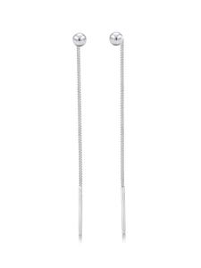 Elli Серьги из серебра 925 пробы, геометрический узор, сфера в серебряной оправе