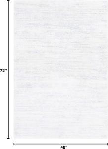 Ковер SAFAVIEH, 122 x 183 см, Jasmine Shag Collection, Ivory & Light Grey, идеально для помещений с высокой проходимостью: прихожая, гостиная, спальня (JSM100A)