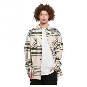 Рубашка Urban Classics Long Oversized Checked Summit, бежевый