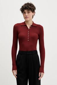 Свитер из смесовой шерсти Sisley, красный