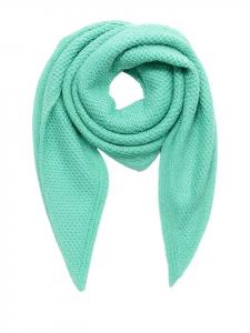 Мягкий шарф с бахромой - аксессуар для холодных дней в мятном цвете. Faera