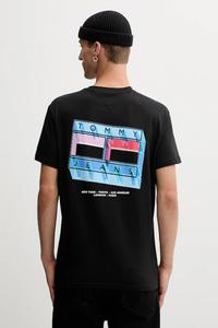 Хлопковая футболка Tommy Jeans, черный