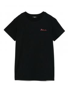 Balmain Kids футболка с логотипом, черный