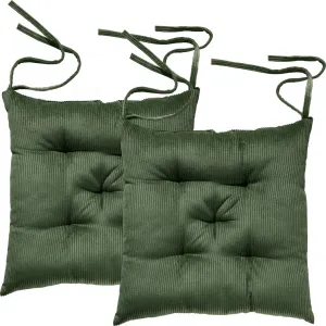 Подушка для стула Glasgow, 2 шт., оливкового цвета, 40x40x8 см Erwin Müller