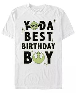 Мужская футболка Yoda Best Birthday с коротким рукавом и круглым вырезом Fifth Sun, белый