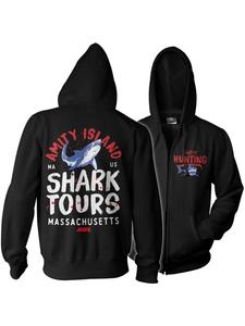 Толстовка с капюшоном Amity Island Shark Tours Big Tall Hoodie черного цвета Jaws