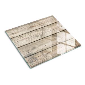 Стеклянная тарелка 60х52 см, дерево TULUP, бежевый