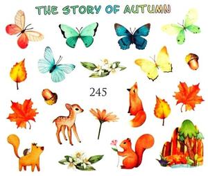 Водные наклейки для ногтей - №245, Raisin