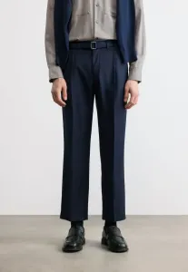 Прямые брюки в тонкую полоску с поясом Calvin Klein, Dark Sapphire