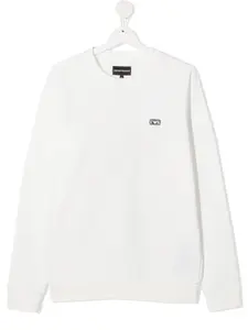 Толстовка с вышитым логотипом Emporio Armani Kids, белый