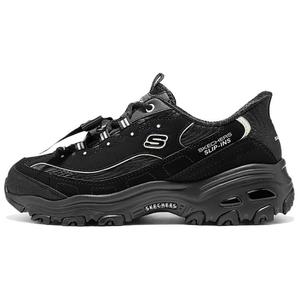 Слипоны устойчивые к истиранию дышащие с поддержкой низкие массивные кроссовки women's Skechers, черный