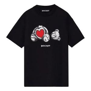 Футболка bear in love classic tee 'black white' Palm Angels, черный