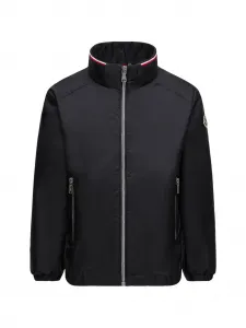 Куртка на молнии с нашивкой-логотипом Moncler Enfant, черный