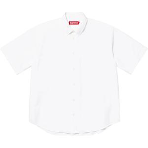 Свободная оксфордская рубашка с коротким рукавом Supreme, белый
