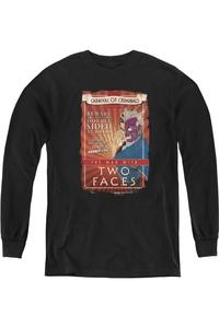 Футболка с длинным рукавом "Двуликий" для детей Batman Gildan, черный