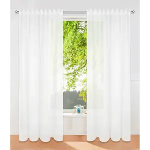 Моя домашняя штора Dolly с многофункциональной лентой, 2 шт., тканая, полиэстер My Home, Naturweiß