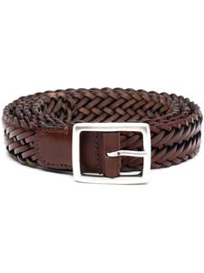 Плетеный ремень Dell'oglio, коричневый
