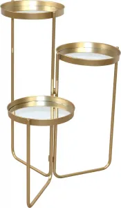 ИНОСАЙН цветочный столик INOSIGN 53х71х49 см, цвет goldfarben + goldfarben + Spiegelglas/71