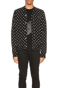 Кардиган Comme des Garçons Dot Print Wool With Black Emblem, цвет Black & Natural