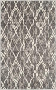 Ковер SAFAVIEH, 77 x 122 см, Amherst Collection, Grey & Light Grey, современный дизайн, не линяет и прост в уходе, идеален для помещений с высокой проходимостью: прихожая, гостиная, спальня (AMT417C)