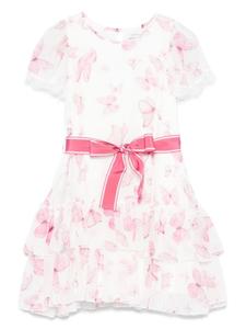 Платье с принтом Monnalisa, белый