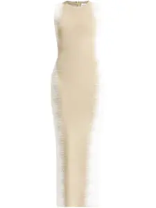 Платье миди The Ruby Hervé Léger, нейтральный