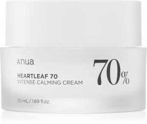 Крем Heartleaf 70% intensive calming cream - это интенсивный успокаивающий защитный крем для всех типов кожи, включая чувствительную. Anua, 50 мл