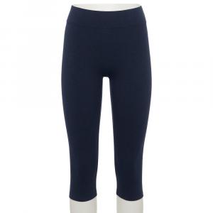 Женские леггинсы-капри Sonoma Goods For Life с широким поясом, темно-синий